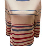 Pendleton Long Sleeve Striped Red White & Blue Scoop Neck Silk Blend Vintage Swe Photo 0