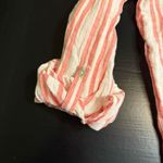 Jones New York Jones & Co orange Striped Linen Shirt women’s size large Photo 5