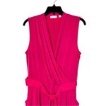 New York & Company Sleeveless Belted Surplice Pink Romper Sz Medium‎ NWOT Photo 5
