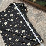 Liz Claiborne  100% Silk Black Floral Short Sleeve Blouse Size 16 Photo 6