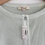 Madewell Garment-Dyed Ribbed Cardigan Tee in Iced Mint, Size Large Photo 2