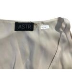 ASTR Off White Cold Shoulder Satin 3/4 Sleeve Crop Top Women Size Medium | 25-11 Photo 4