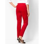 Talbots red velveteen Chatham ankle pants women's size 4P Christmas holiday Photo 1
