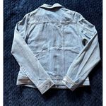 F&F Women's Blue‎ Button Denim Trucker Jacket Distressed Size 6 Blue Photo 7