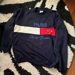 Vintage Paris Sweatshirt Medium Blue Photo 1