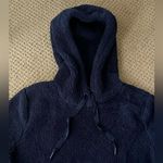 Banana Republic Women’s Crop Fuzzy Sweatshirt Hoodie in Navy Size S Photo 1