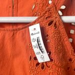 Madewell Eyelet A-Line Halter Tank Top in Copperwashed Orange XXS NWT Photo 5
