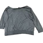 Torrid Women's Plus Size 3 Gray Off Shoulder Sweatshirt Pink Sequin Lips Casual Photo 6
