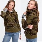 J.Crew Super Cozy Fleece Hoodie Sweatshirt in Camo Size XS Photo 1