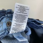 Karl Lagerfeld  Dark Wash Mid Rise Raw Edge Cropped Cuffed Skinny Jeans Photo 6