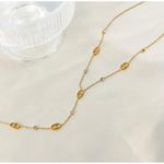 Gold Geometric Y Necklace –‎ 304 Stainless Steel Drop Chain with Crystals Photo 2