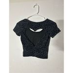 PINK - Victoria's Secret PINK Leopard Print Cutout Crop Top | Short Sleeve | Size xs Photo 1