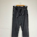 & Other Stories & Other Stories Black High Waisted Jeans Womens 10 Paperbag Belted Straight Photo 1