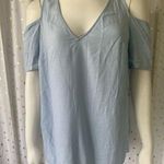 Urban Outfitters  Silence + Noise Linen Blend Jules Cold-Shoulder Blouse Top S Photo 4