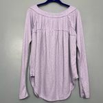 We The Free Must Have Henley Thermal Top Waffle Knit Purple Women's Size Small Photo 1