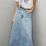 joe's jeans Denim Maxi Skirt SIZE 30 Full A-Line Jean Western Rigid Country $218 Photo 2