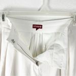 STAUD 100% Cotton White High Rise Pockets Cropped Pleated Wide Leg Pants Size 8 Photo 8