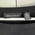 Nina Leonard  black blue floral two piece outfit size 1X Photo 2