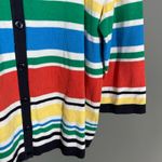 CJ Banks NWT Rainbow Striped Preppy Academia Cardigan Sweater Photo 2