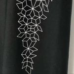 Reebok Black and White Cropped Capri Leggings Medium | Athletic Workout Tights Photo 9