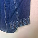 Quacker Factory Dark Blue Denim Rhinestone Embellished Button Front Jacket 3X Photo 3