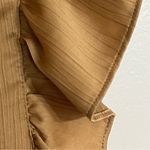 Nine West Women’s  Button‎ Front Ruffle Sleeve Tank Top Size 2XL Goldish Bronze Photo 2