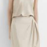 Club Monaco  Cream Midi Wrap Skirt Photo 0