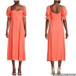 We Wore What ‎ Puff Sleeve Midi Dress Coral 4 Photo 2