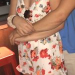 TJ Maxx Ivory / White Floral Romper Photo 2