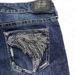 Zco Jeans Premium Mini Y2K Bedazzled McBling Shorts Angel Wings Grunge Country Photo 2