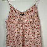 Forever 21  Floral Cami Tank Top Women's Small Pink Orange Flower Cute Print Photo 0