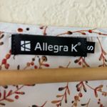 Allegra K Women's Floral Keyhole Organza Long Sleeve Ruffle Blouse Size Small Photo 8