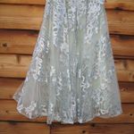 Mac Duggal 20978 Green Embroidered Cap Sleeve A Line Dress Photo 12