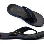 Vionic  Black Sequined Thong Sandals Womens 7 Beachy Summer Comfort Shoes Photo 0