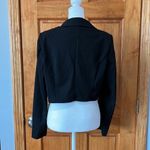 SheIn Open Front Cropped Blazer Women’s Sz 6 Long Sleeve Black Jacket Photo 3