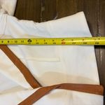 Graeme Black Vintage Jacket Blazer Cream Bone Leather Trim Tan M Coastal Career Size M Photo 11