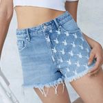 PacSun Women’s Juniors Playboy by  Denim Cutoff Shorts With Bunny Print Size 23 Photo 0
