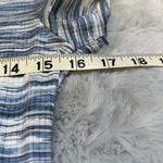 Cloud Dancer Blue and White Stripe Patterned Crop Top Size L Photo 2