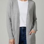 Universal Threads UNIVERSAL THREAD Open Front Long Sweater Knit Textured Cardigan in Gray Size XS Photo 0