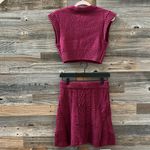 For Love & Lemons  Layton Burgundy Knit Sweater SET Vest & Skirt Set Small NWT Photo 8