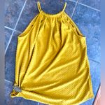 Green Envelope Las Angeles, size S, cute halter neck tank. Gold Photo 3