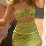 Beginning Boutique Green Cut Out Dress Photo 1