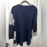 Source Unknown Women’s Colorblock Panel Patchwork BlueGrey Pockets CozySoft Knit Cardigan SzS-M Photo 3