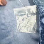 Woman Within Size 18W Blue Floral Velvet Velour Dress 3/4 Sleeve Stretch Pocket Photo 7