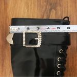 Gianni Bini Skyscraper Lace Up Lug Sole Platform Tall Boot Patent Leather Size 7 Photo 10