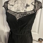 Laundry by Shelli Segal Vintage Satin Lace Retro Tie Whimsygoth sheer belt cap sleeve Cocktail party top blouse Women Sz 6 Photo 1