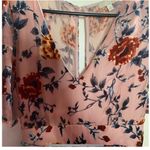 Gianni Bini Gianna Bini Floral Open Front Slit Shorts Romper Robed in Sheer Fabric Photo 4