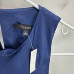 Madewell  Sleeveless Midi Dress Satin Slip Blue Minimalist Flowy Classic US 8 NWT Photo 8