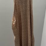 SheIn Tan and White Heart Print Halter Dress Photo 1