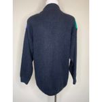 Vintage Silk Angora Blend Black Blue Diamond Beaded Sweater Sz Large Photo 1